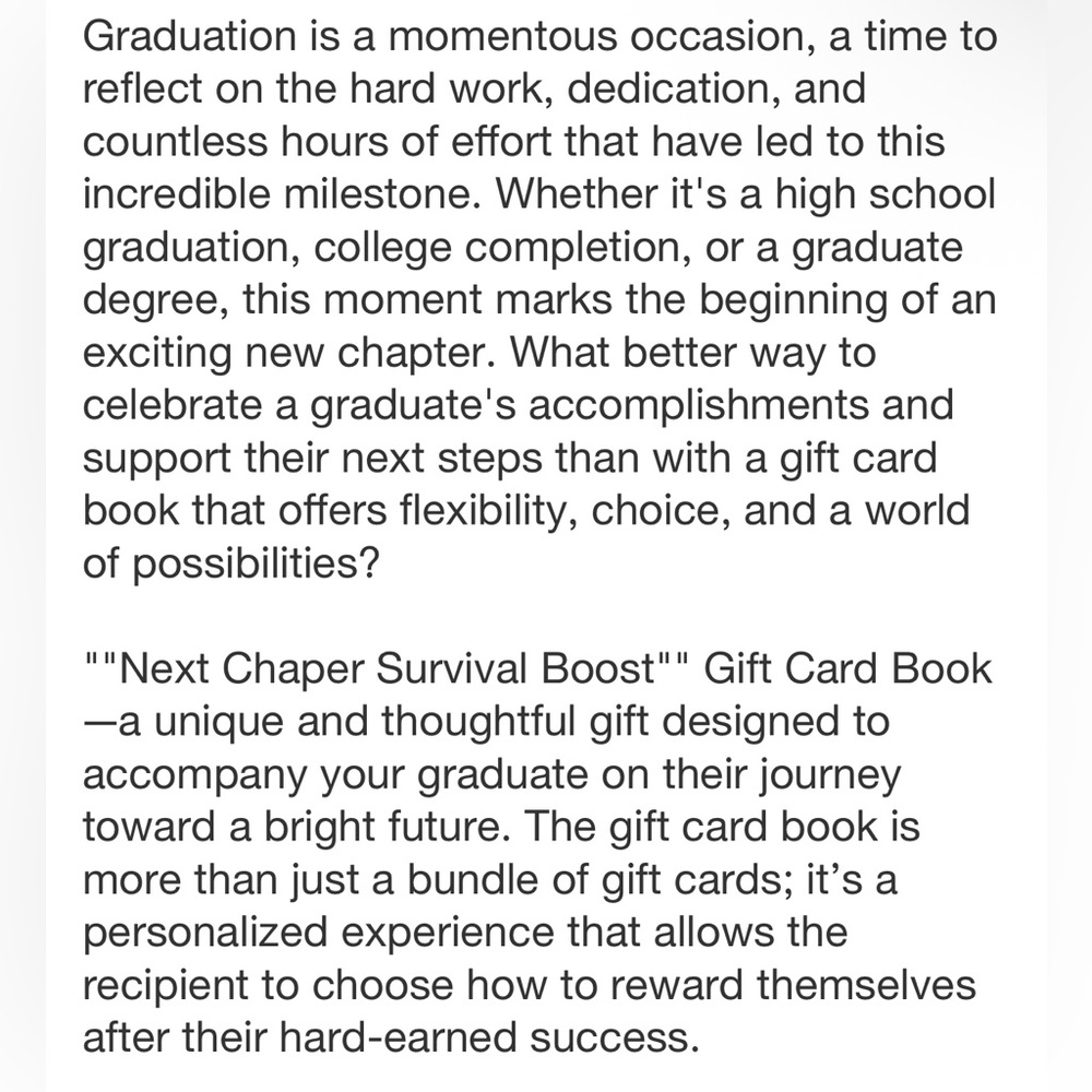 Gift Card Book - Next Chapter Survival NWT - Picture 8 of 11